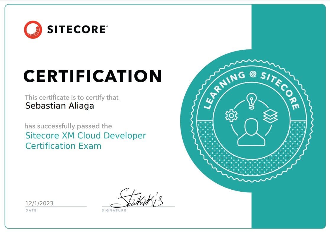 Certified Sitecore XM Cloud Developer image